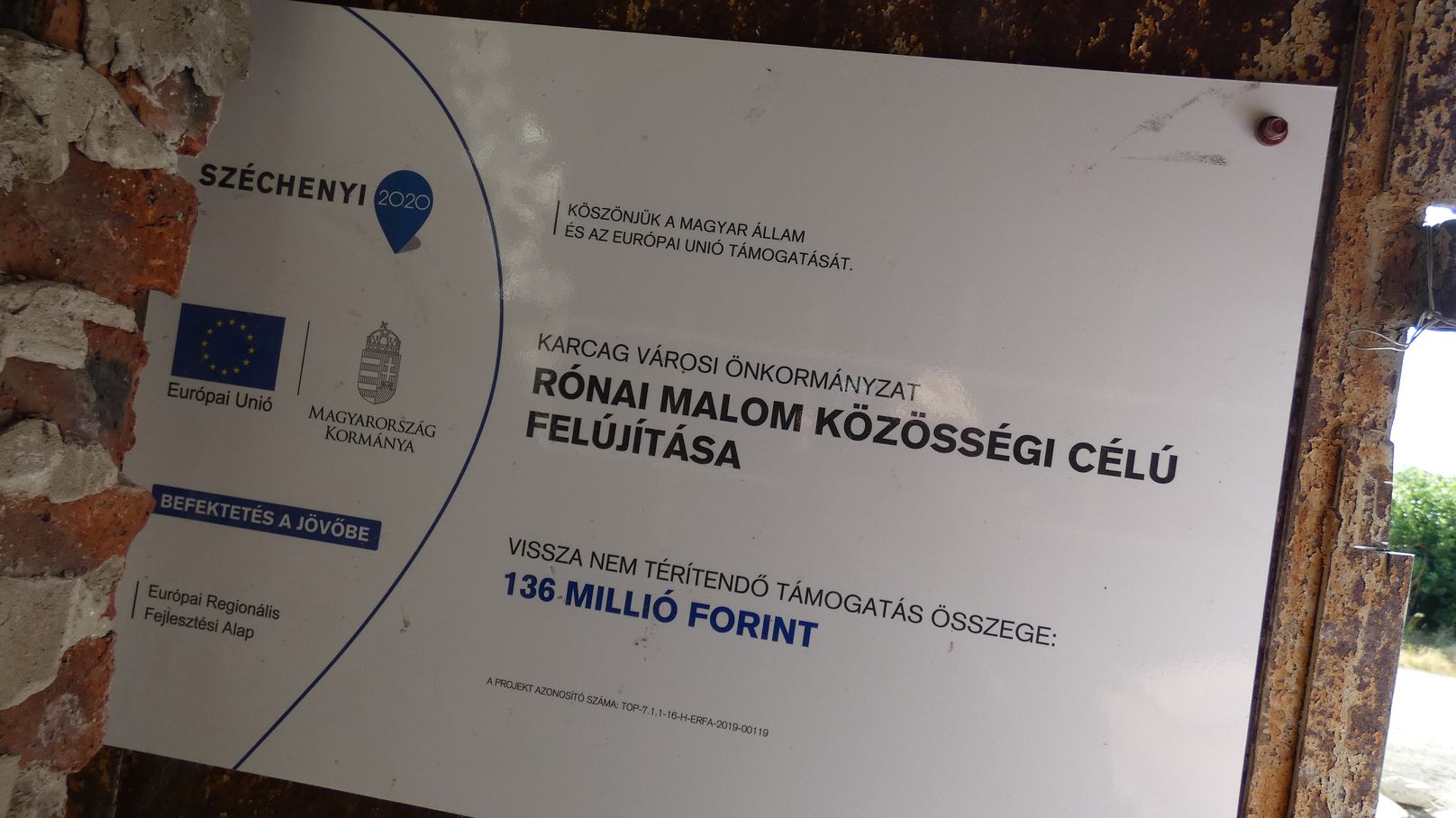 Rnai Malom kzssgi cl feljtsa - Karcag