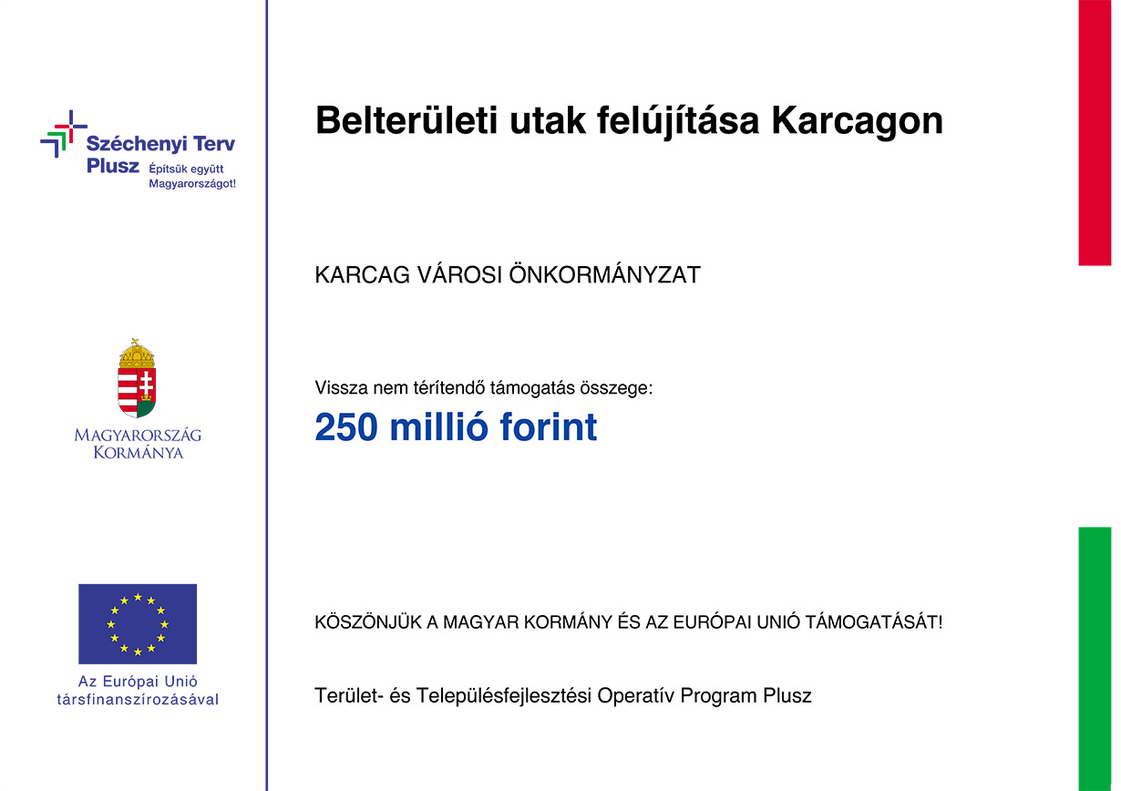 Belterületi utak felújítása Karcagon